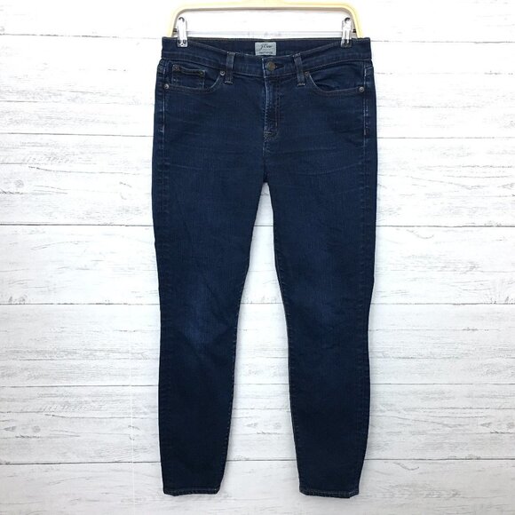 J. Crew Women's Jeans Toothpick Straight Leg Dark Wash Stretch size 28 - Picture 1 of 8